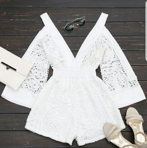 Lacey White Romper